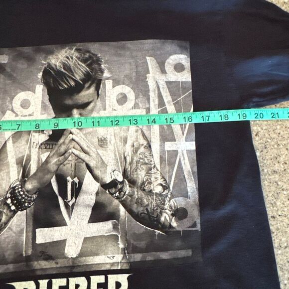JUSTIN BIEBER Purpose Tour Faith Quote Black Graphic Tee - Picture 9 of 11